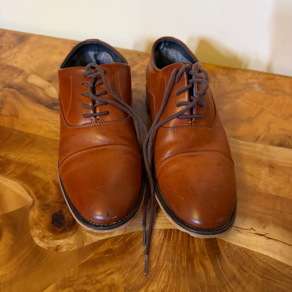 Bruno Marc Men's 6.5 Brown Leather Lace-up Oxford Dress Shoes Louis 2